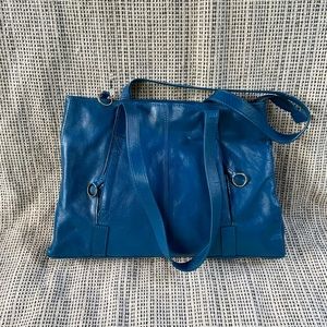 Latico blue leather handbag